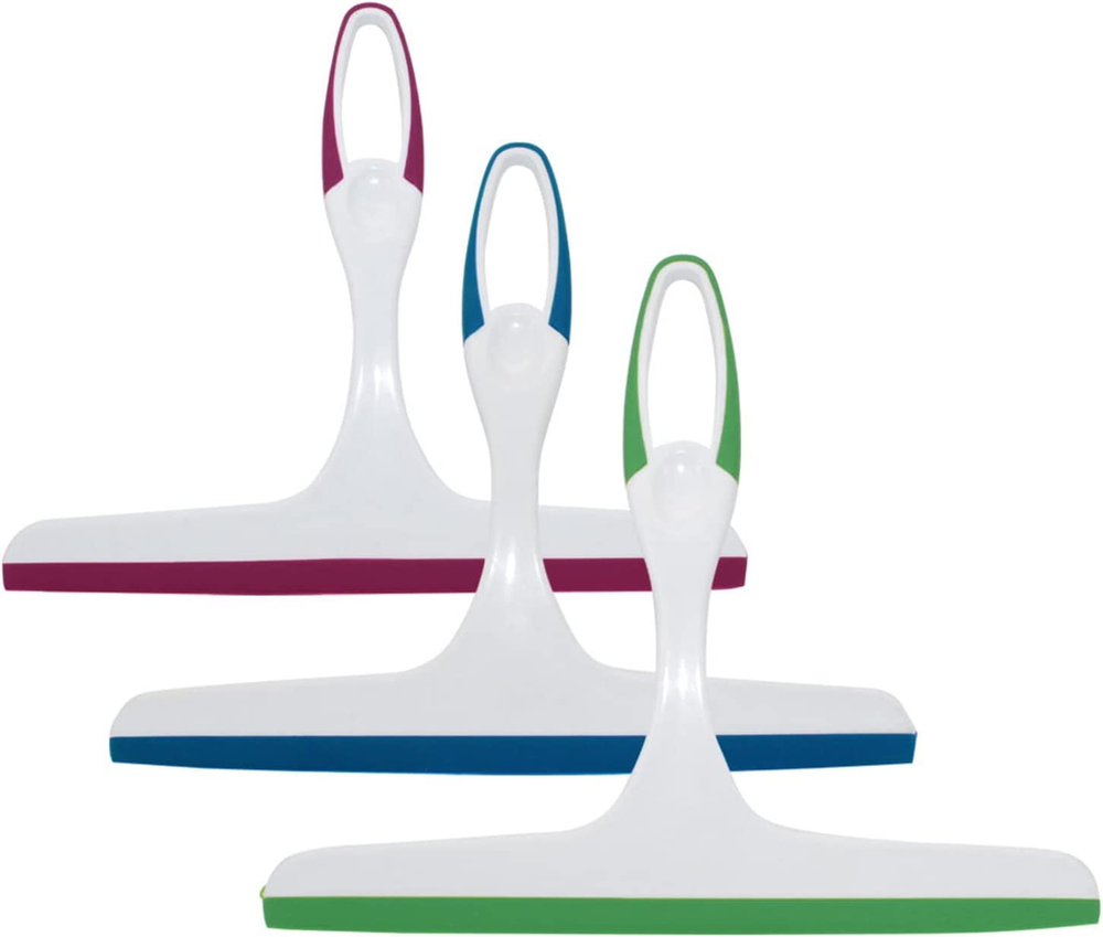 Squeegee for Shower,Hand Held Rubber Glass Shower Squeegee, with Hanging Hole Sq