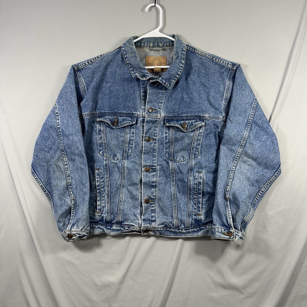 Vintage Arizona Jean Co Blue Jean Denim Trucker Jacket Type 3 Mens Size XL