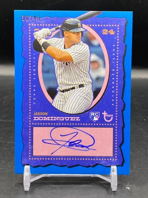 Jasson Dominguez RC 2024 Topps Brooklyn Collection AC-JD Autograph Blue 30/40 NY