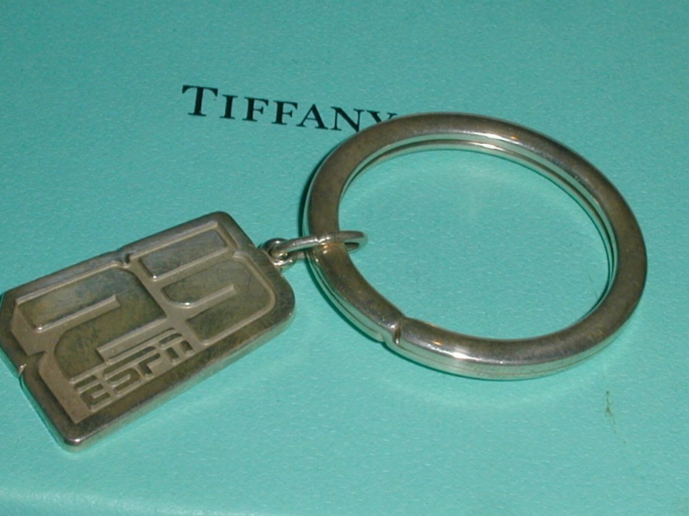 TIFFANY & CO STERLING SILVER KEYRING- ESPN 25!