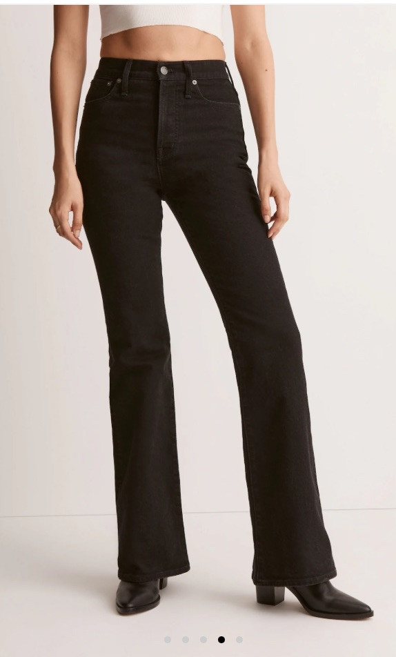 Madewell Size 26 Tall Perfect Vintage Flare Jeans Sherborn Wash Black NWT