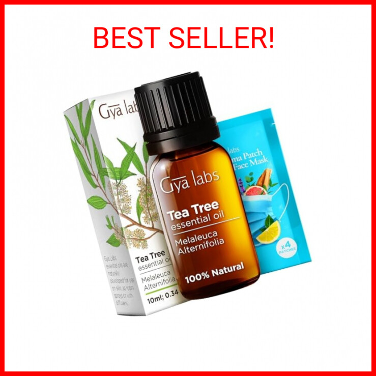 Gya Labs Australian Tea Tree Oil for Skin Hair Face & Toenails 100% Natural