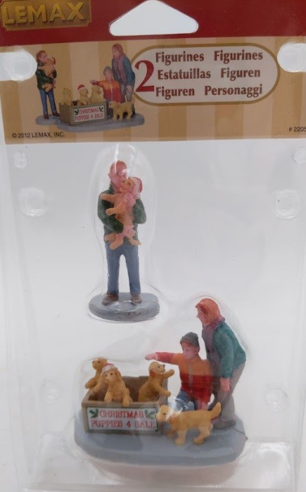 Lemax Christmas Puppies 4 Sale Figurine Set of 2-image