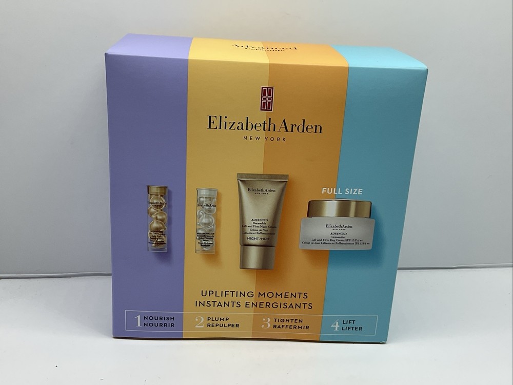 Elizabeth Arden Retinol Ceramide Anti-Aging Skincare Set with Eye Caps Cleanser & Night Cream  
