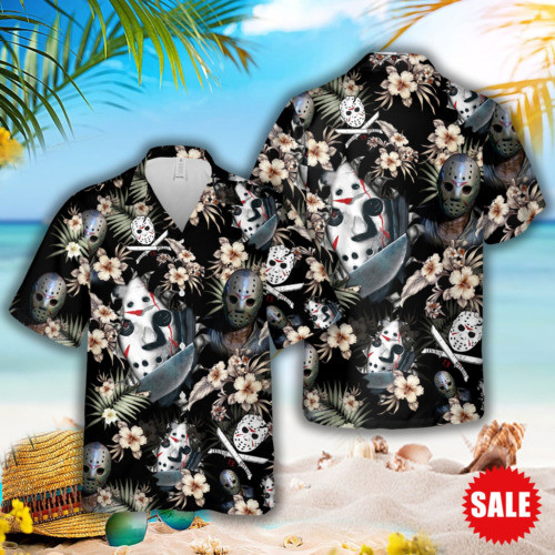 Jason Voorhees Horror Killer Halloween Movie 3D HAWAIIAN Shirt All Over Prin
