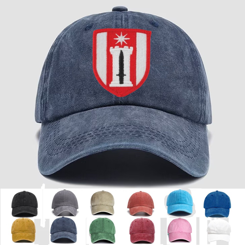Custom Embroidered Hat 372nd Engineer Brigade, Veteran Cap, Trucker Hat, Gift