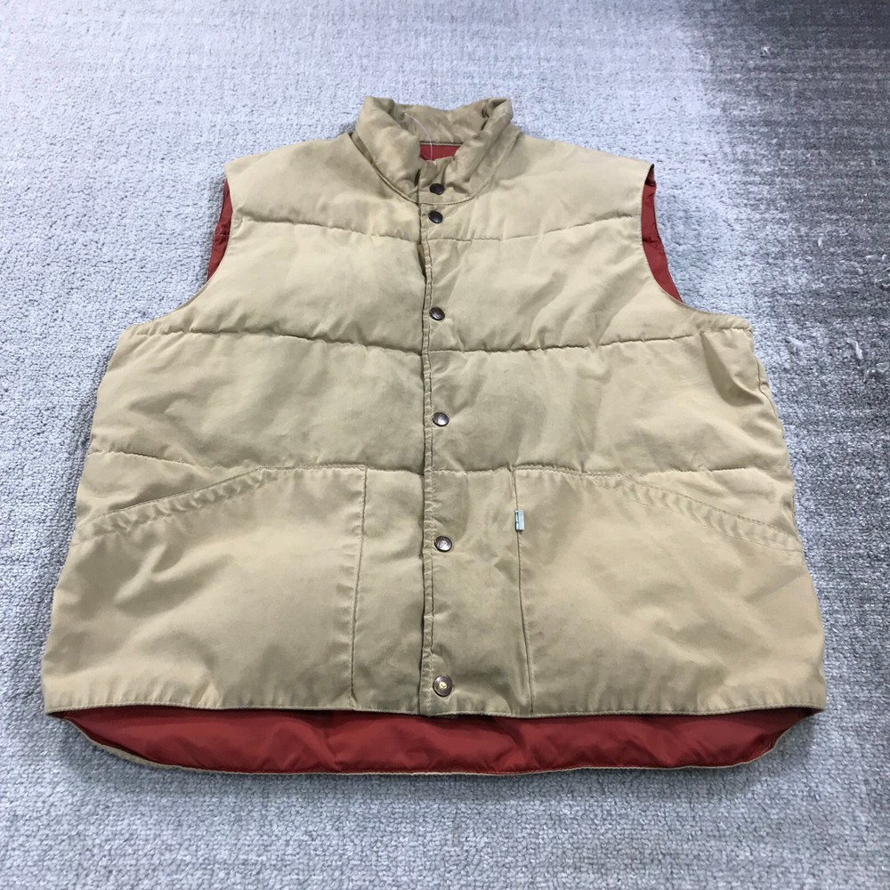 Vintage Penfield Vest Mens Extra Large Puffer Vest Beige Snap Casual Adult Coat