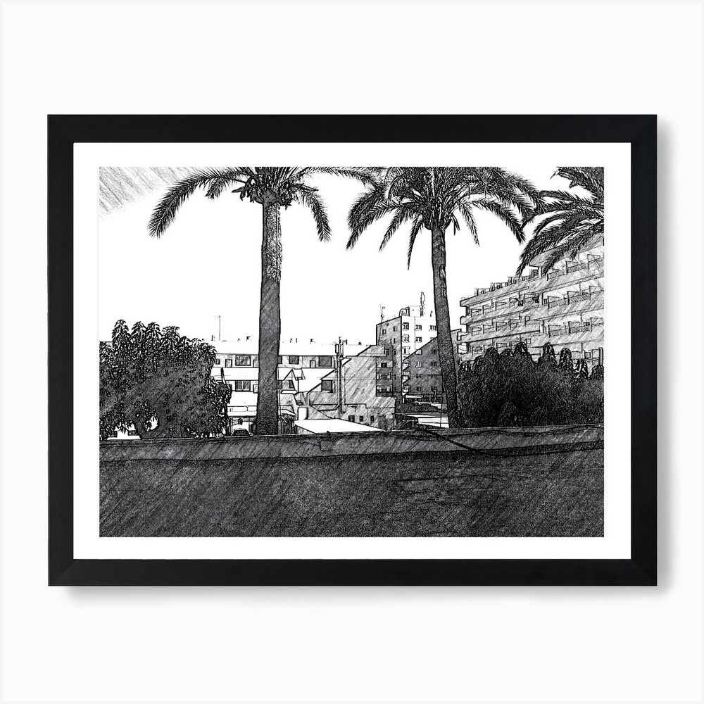Palm Trees Framed Art Print Canvas Wall Decor Picture Poster  
