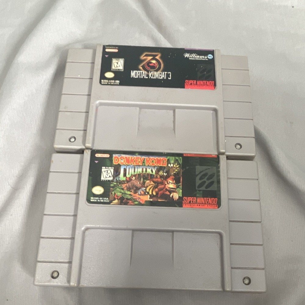 Mortal Kombat 3 and Donkey Kong Country- Super Nintendo