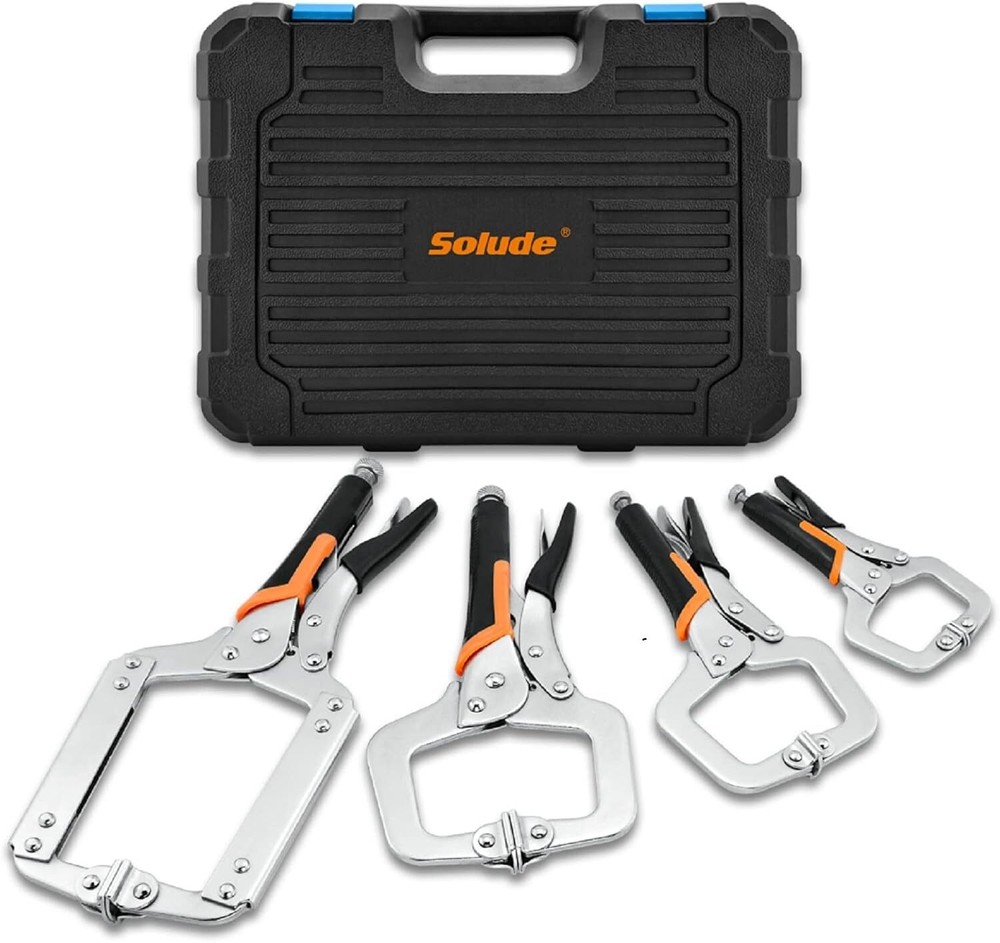 US C-Clamp Locking Pliers Set 6-Inch 9-Inch 11-Inch 14-Inch 4 Piece Vise Grip Fa