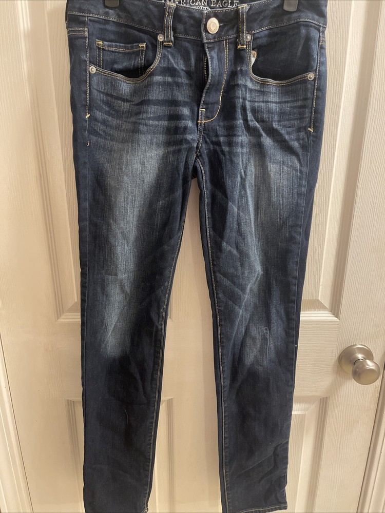 American Eagle Outfitters Women's Skinny Jeans Size 6 Dark Denim  Super Stretch
