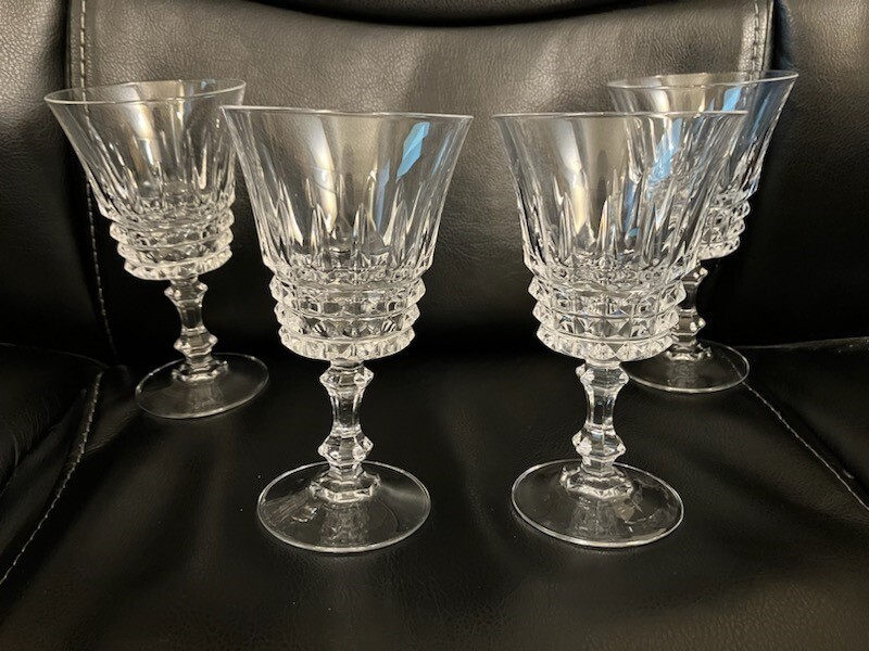 4 Vintage Waterford Crystal Lismore Sherry Goblet Glasses 5 1/8