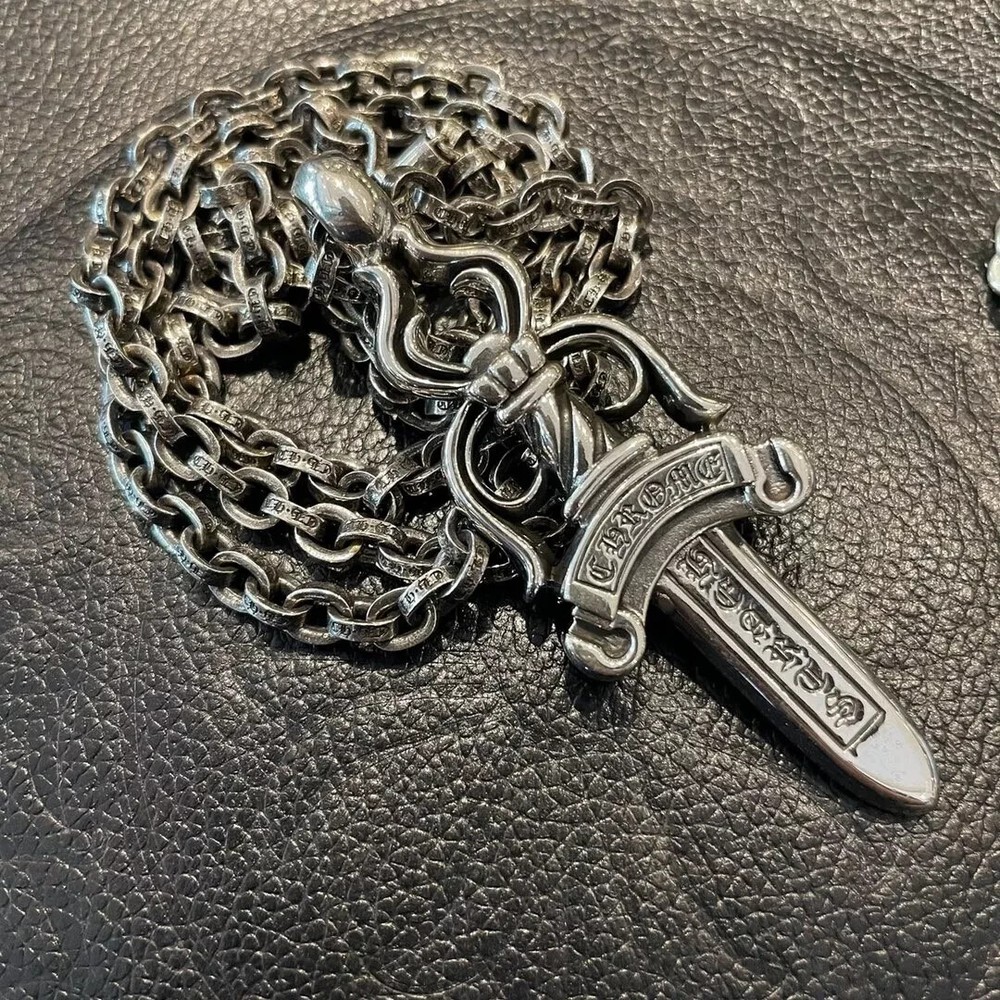 Chrome hearts silver Large sword necklace