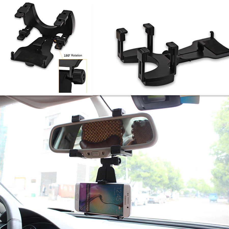 Car Cradle Cell Phone Holder Rear View Mirror Mount For Phone GPS Stand Bracket