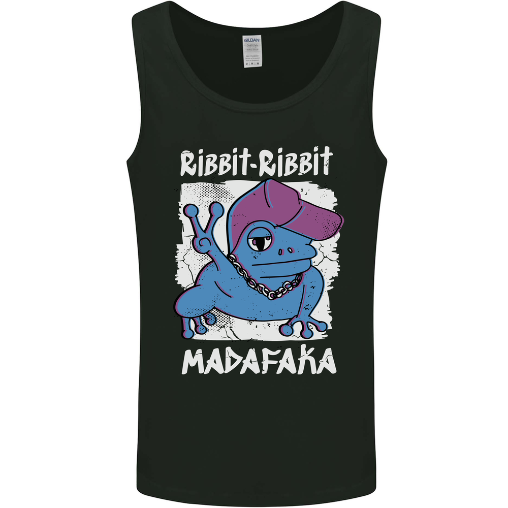 Ribbit Madafaka Funny Gangster Frog Mens Vest Tank Top