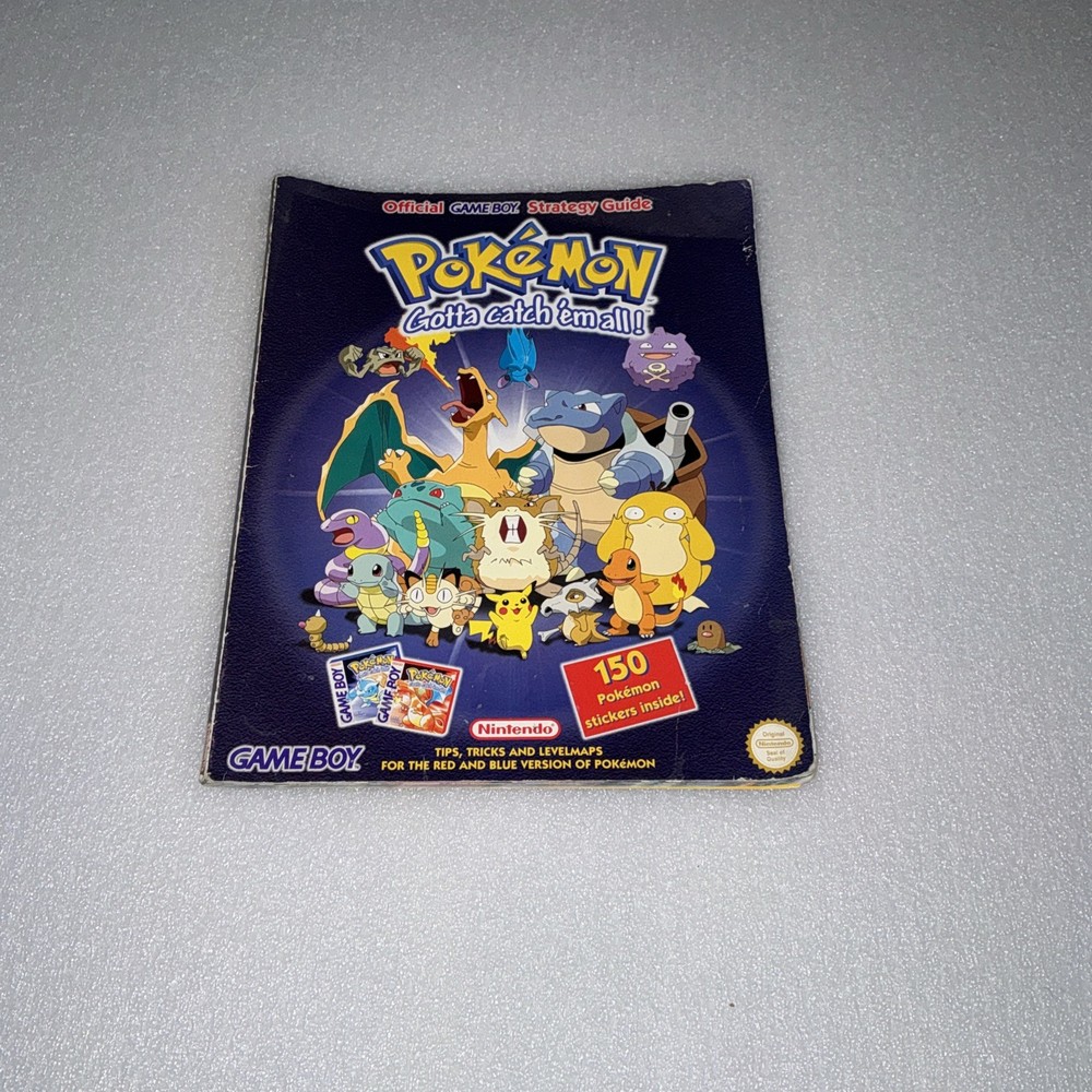 Pokémon Red Blue Gameboy Official Nintendo Strategy Guide +all stickers+Atlus gc