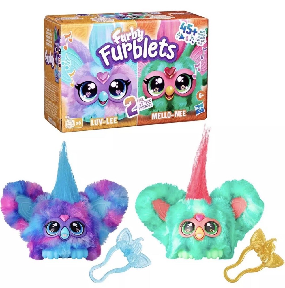 Furby Furblets 2-Pack with 45+ Sounds and Music - Mini Friends Luv-Lee & Mello-Nee