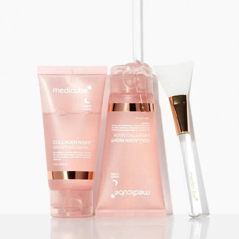 5-Pack MEDICUBE Collagen Night Wrapping Mask 75ml with Free Samples