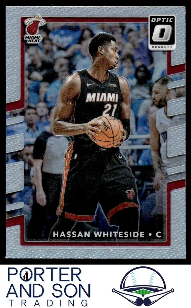 Hassan Whiteside 2017 Donruss Optic Holo #80 Miami Heat Basketball Card
