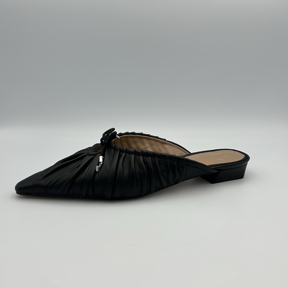 Sam Edelman Julia Pump Mule Women’s Size 10 Black Leather Pointed Flat Shoes