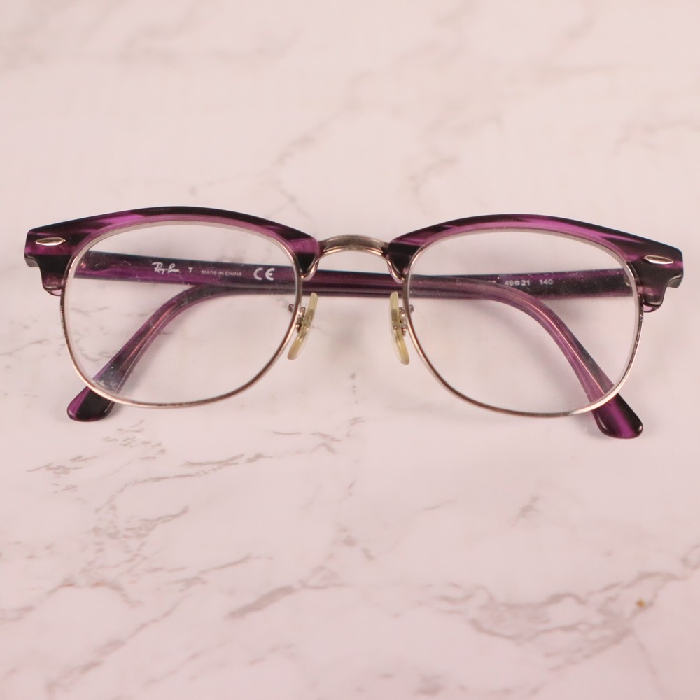 RAY-BAN eyeglasses glasses frame RB 5154 5257 49-21 140 Purple Clubmaster