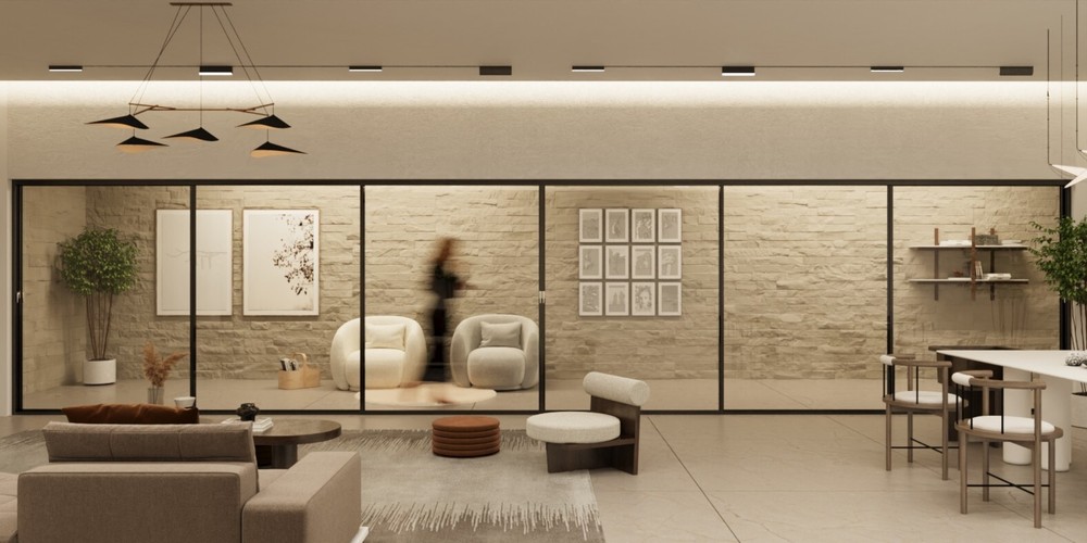 Thermal Aluminum Sliding 6-Panel Patio Door 360