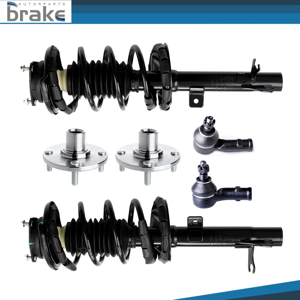 6-Piece Strut Tie Rod Hub Bearing Kit for 00-05 Ford Focus