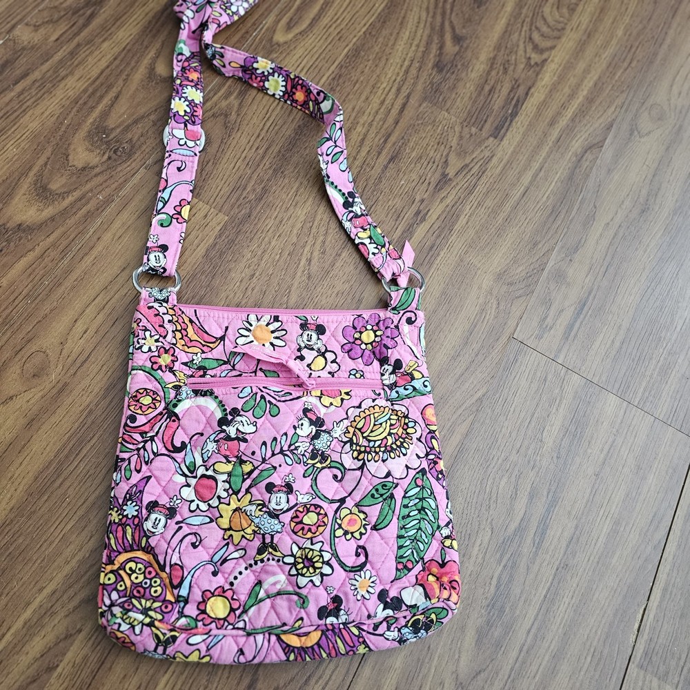 Vera Bradley Hipster Crossbody Purse Disney Just Mousin' Around Pink Mickey Minn