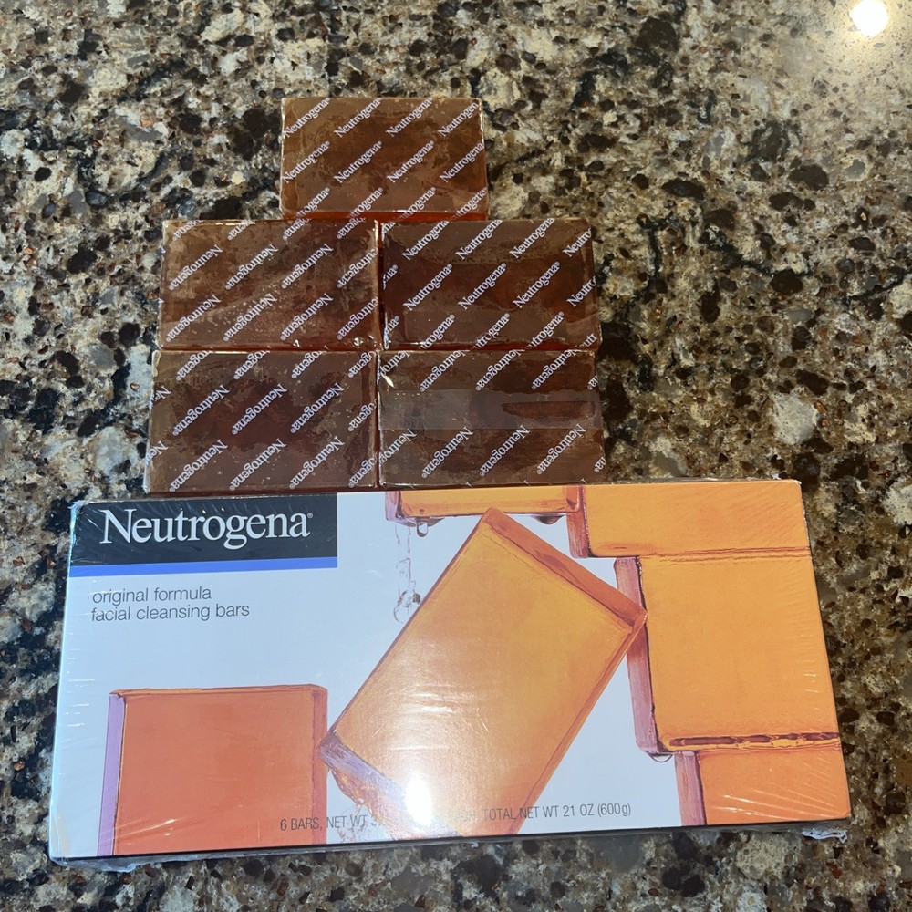 New Sealed 11-Bar Pack Neutrogena Transparent Fragrance-Free Facial Soap Original Formula