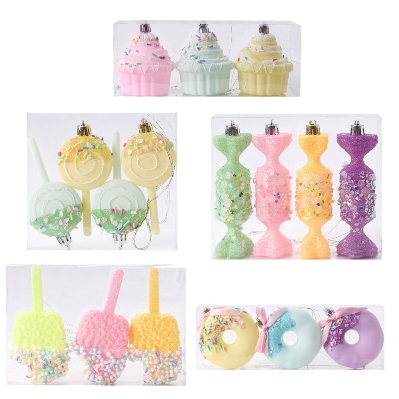 Elegant Christmas Tree Baubles Stylish Hanging Pendants for Home Decor