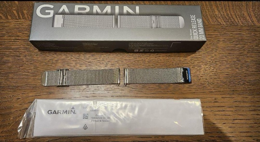 Garmin 20mm Silver Milanese Watch Band Replacement Strap