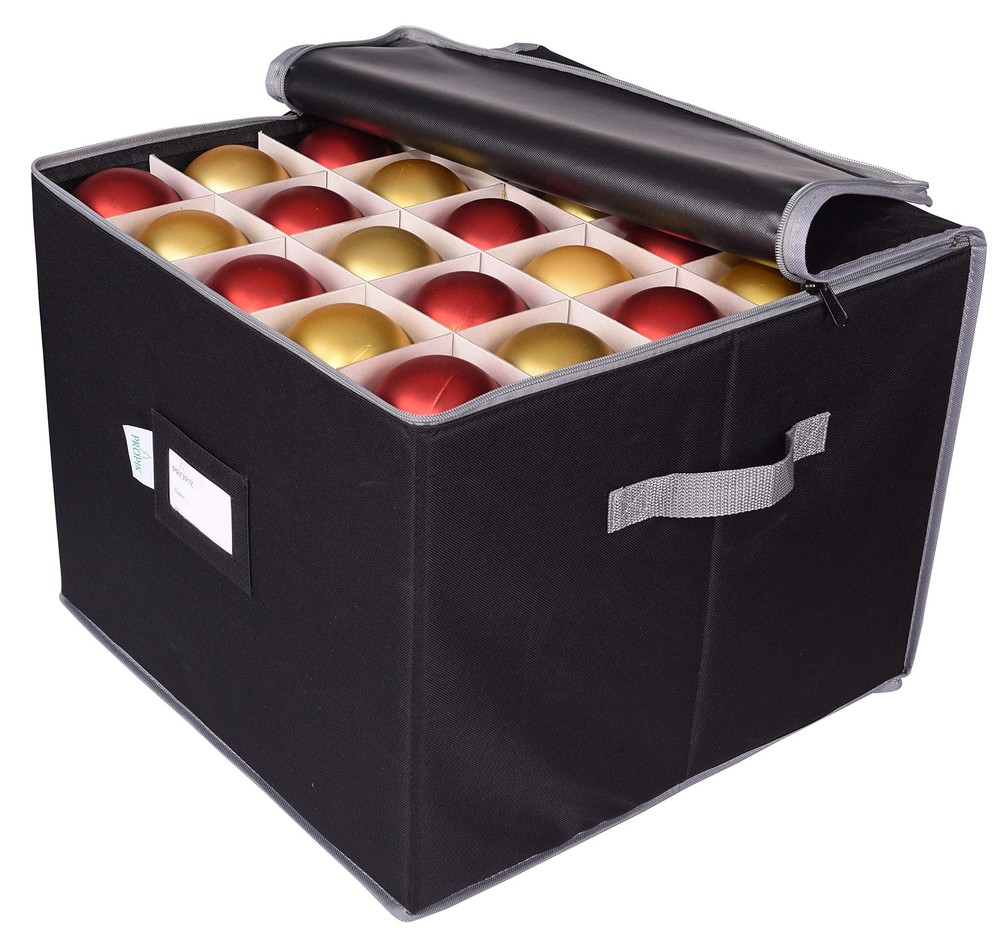 ProPik Large Christmas Ornament Storage Box Organizer Holds 75 Xmas Decorations