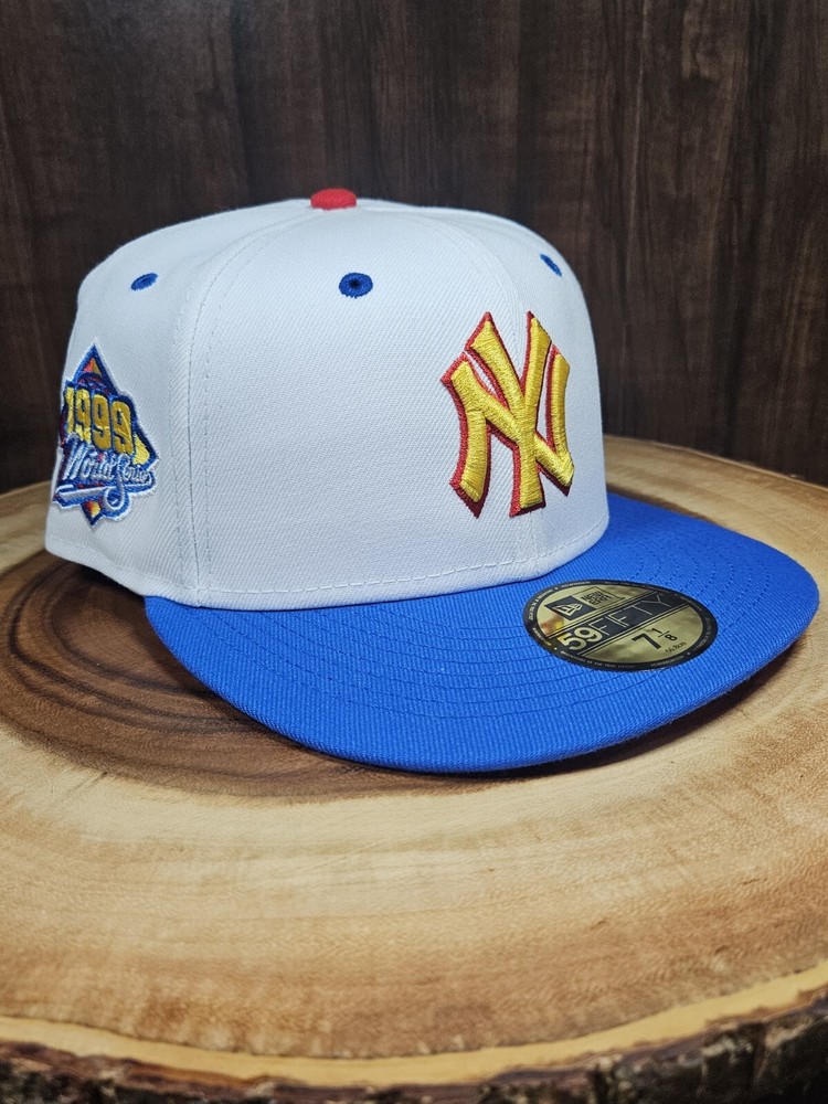 New York Yankees New Era 59Fifty WS Patch Fitted Hat Cap Size 7 1/8 MLB