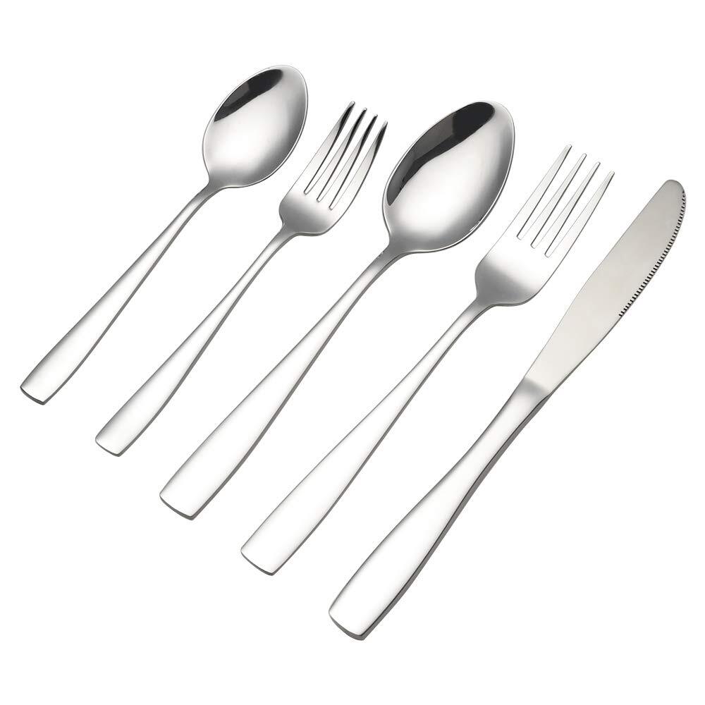 40-Piece Stainless Steel Cutlery Set for 8 - Durable Flatware Collection