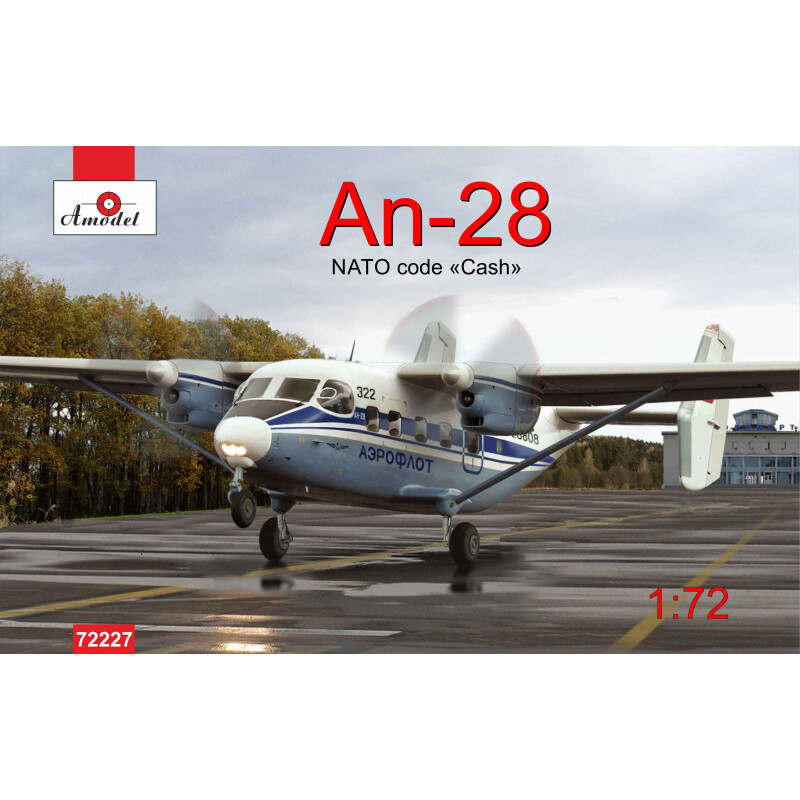 AMODEL 72227 Antonov An-28 Aeroflot Aircraft Scale 1/72 - Plastic model kit