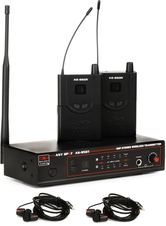Galaxy Audio AS-950-2 Wireless In-Ear Monitor Twin Pack System - N Band