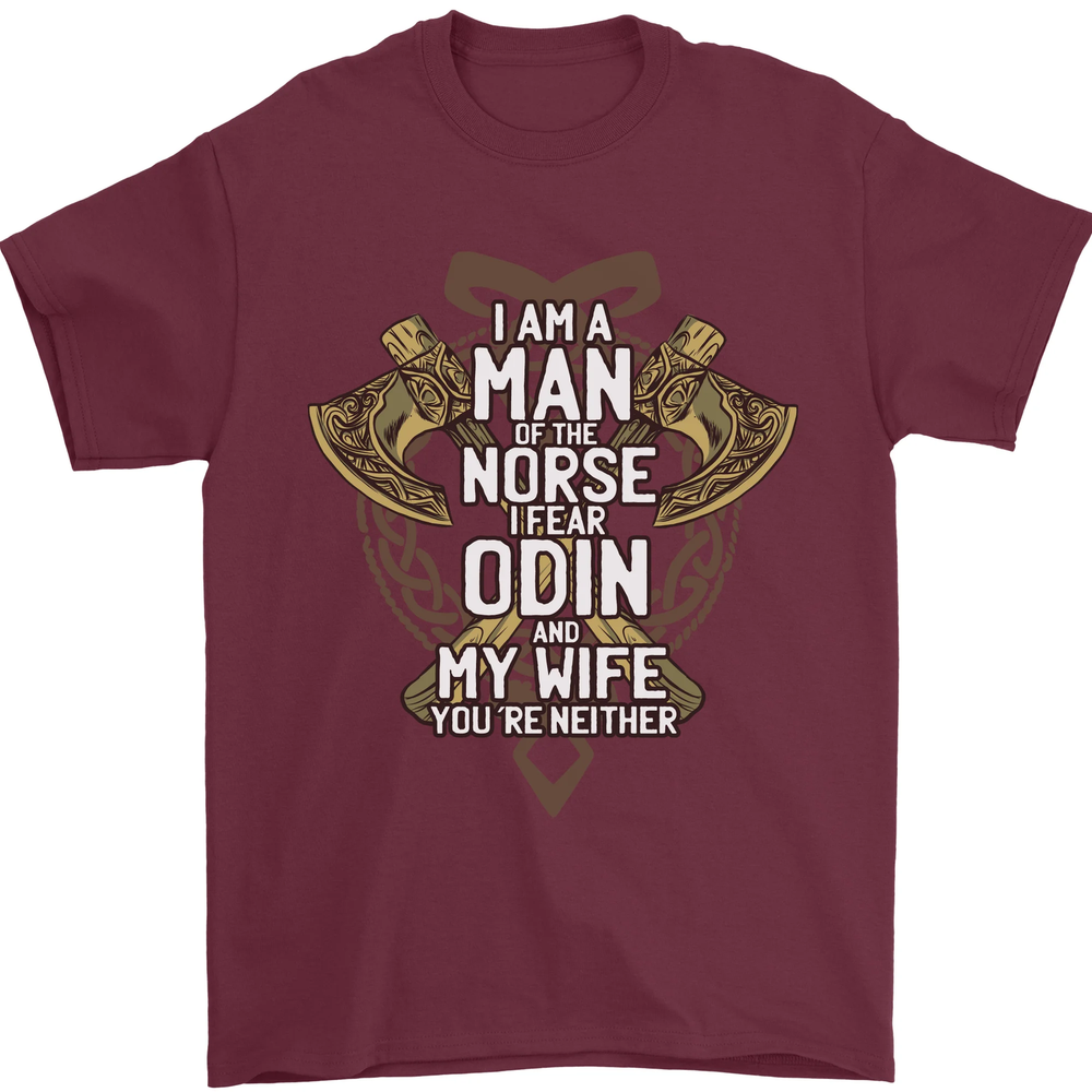 Funny Viking Wife Quote Wedding Anniversary Mens T-Shirt 100% Cotton