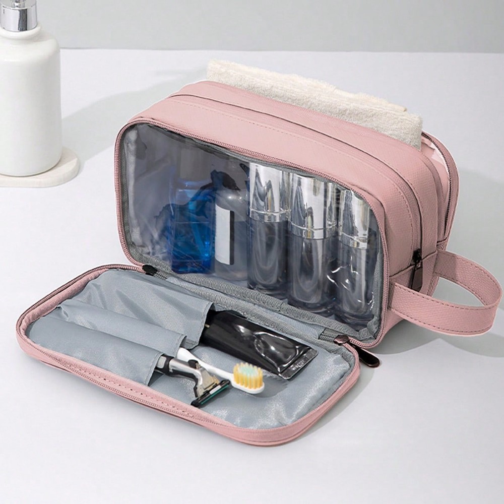 Men Women Travel Toiletry Bag Shaving Organizer Shower Dopp Kit with Zipper