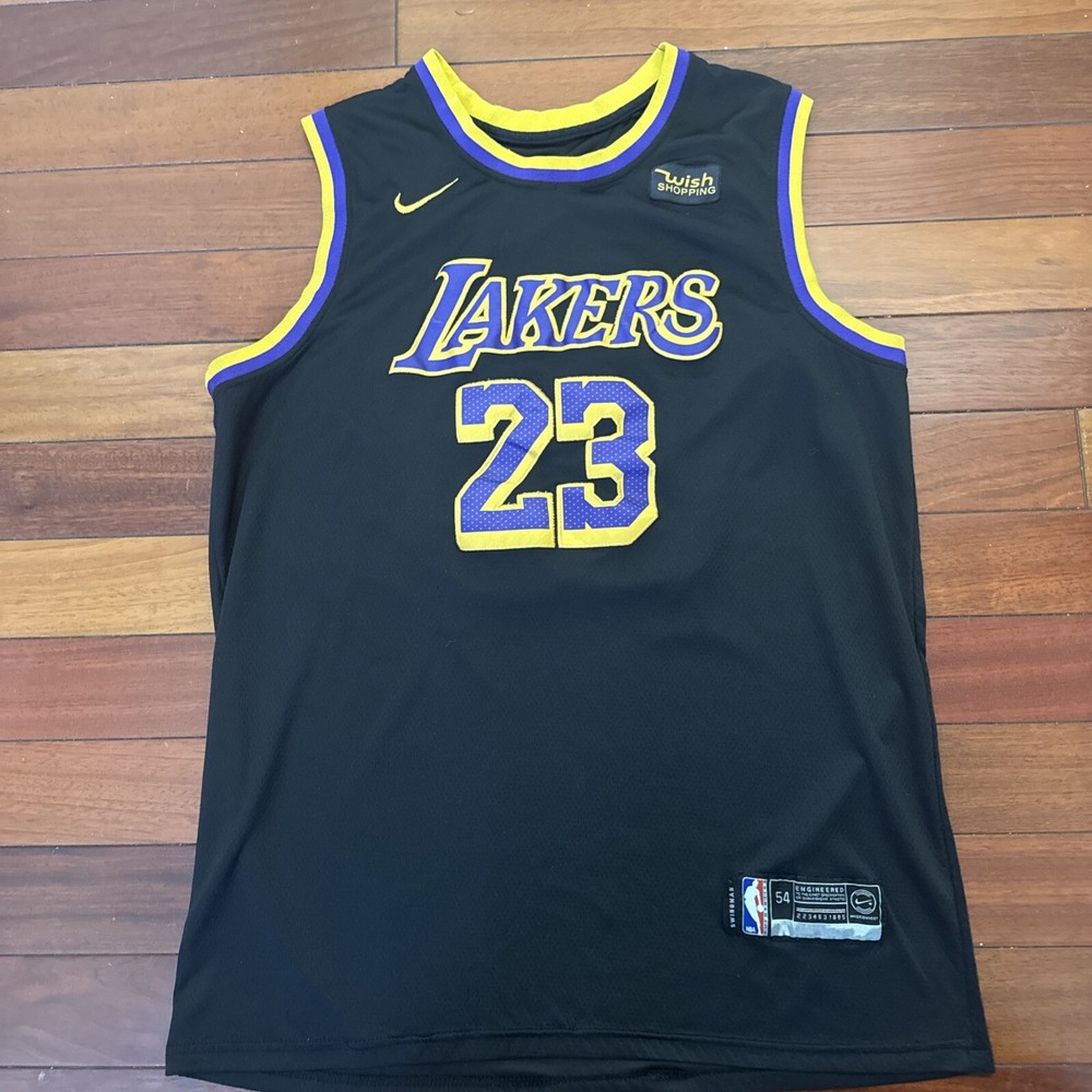 LeBron James Black  Jersey Size Large 54.  Swing man Authentic NBA Lakers