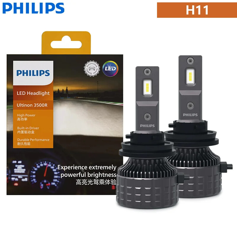 Philips LED H11 Ultinon 3500R 30W 2600LM Car Headlight 6500K White LED Auto Lamp