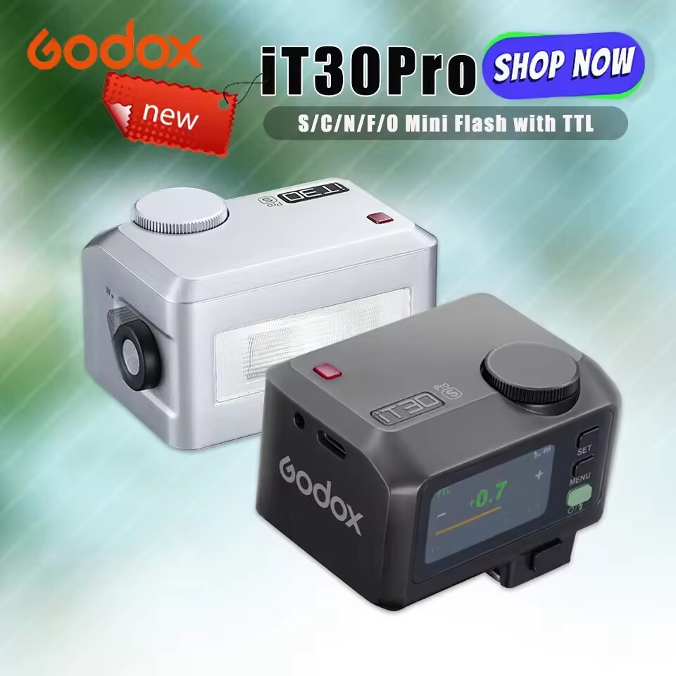 Godox iT30 Pro Mini Flash Speedlite for Canon Nikon Sony Fuji Olympus Cameras