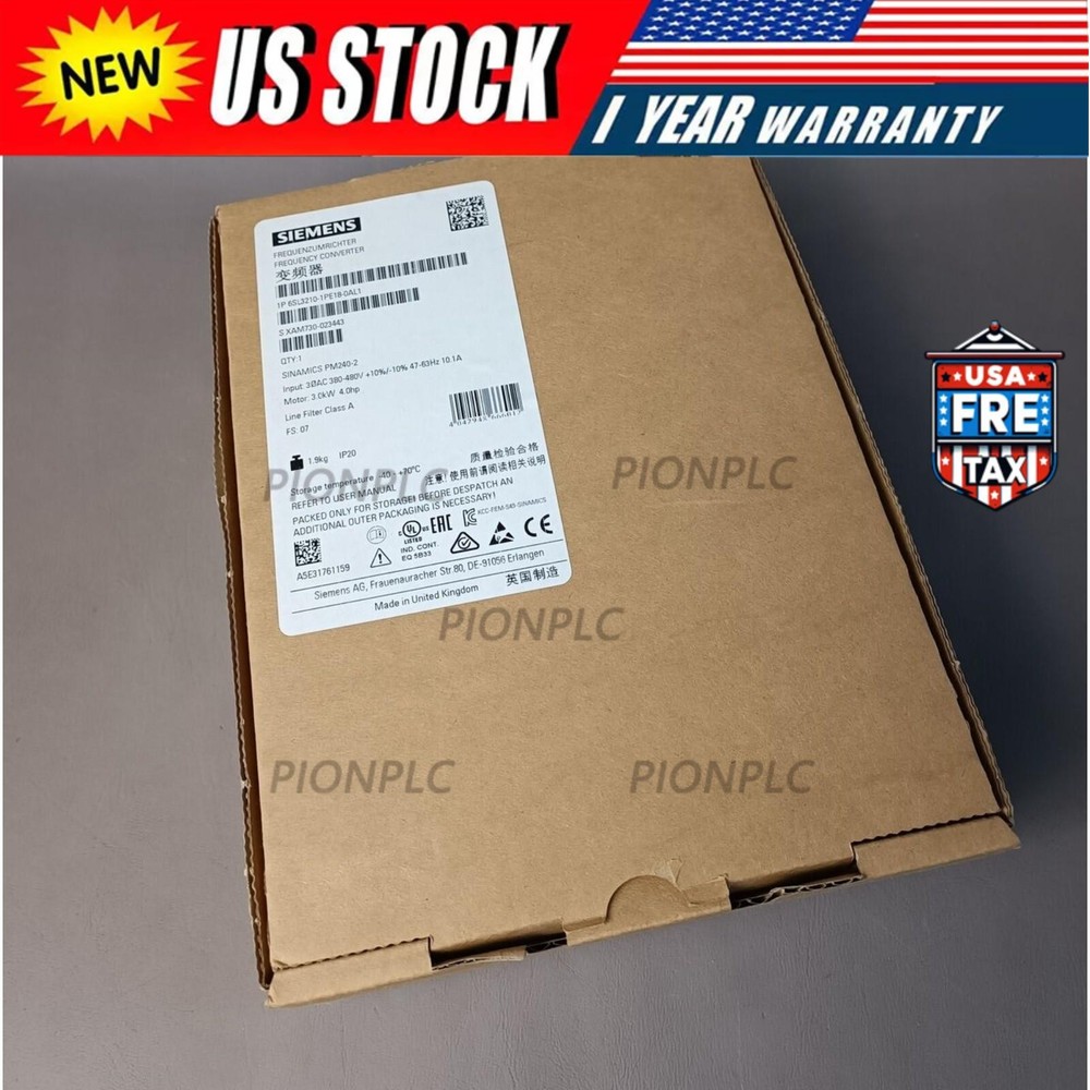 New Siemens 6SL3 210-1PE18-0AL1 6SL3210-1PE18-0AL1 SINAMICS PM240-2 with Filter