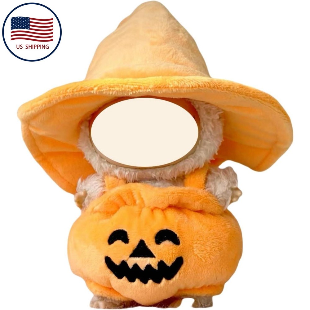 Labubu Halloween Costume - Pumpkin Witch Outfit & Keychain