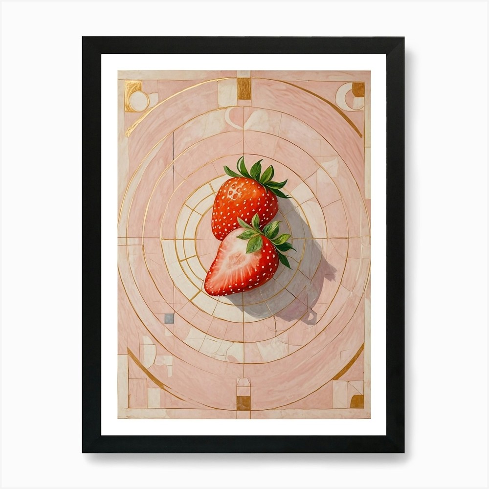 Strawberries no2 Art Print Framed Wall Art Poster Canvas Print Picture