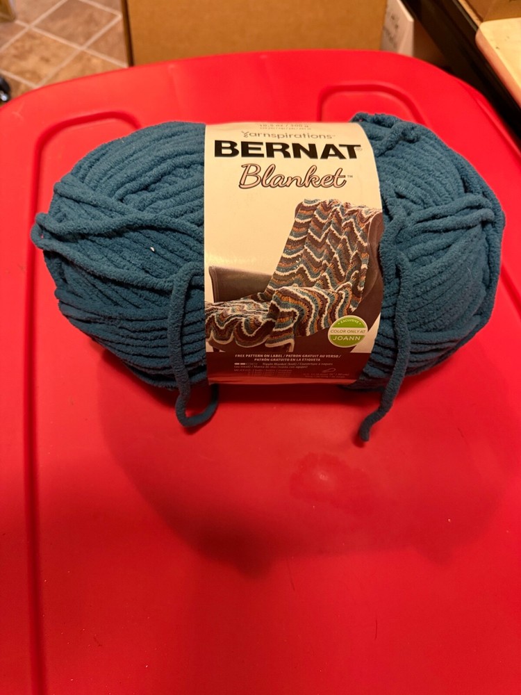 Yarnspirations Bernat Blanket Yarn, Dark Teal