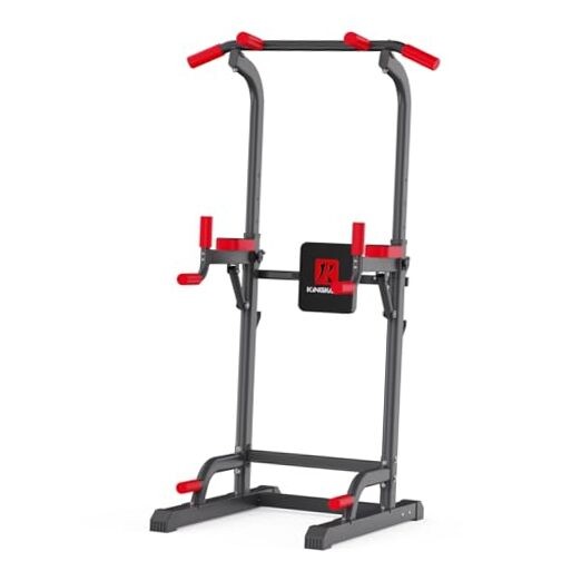 Power Tower Dip Station with Pull-Up Bar for Home Gym Workouts