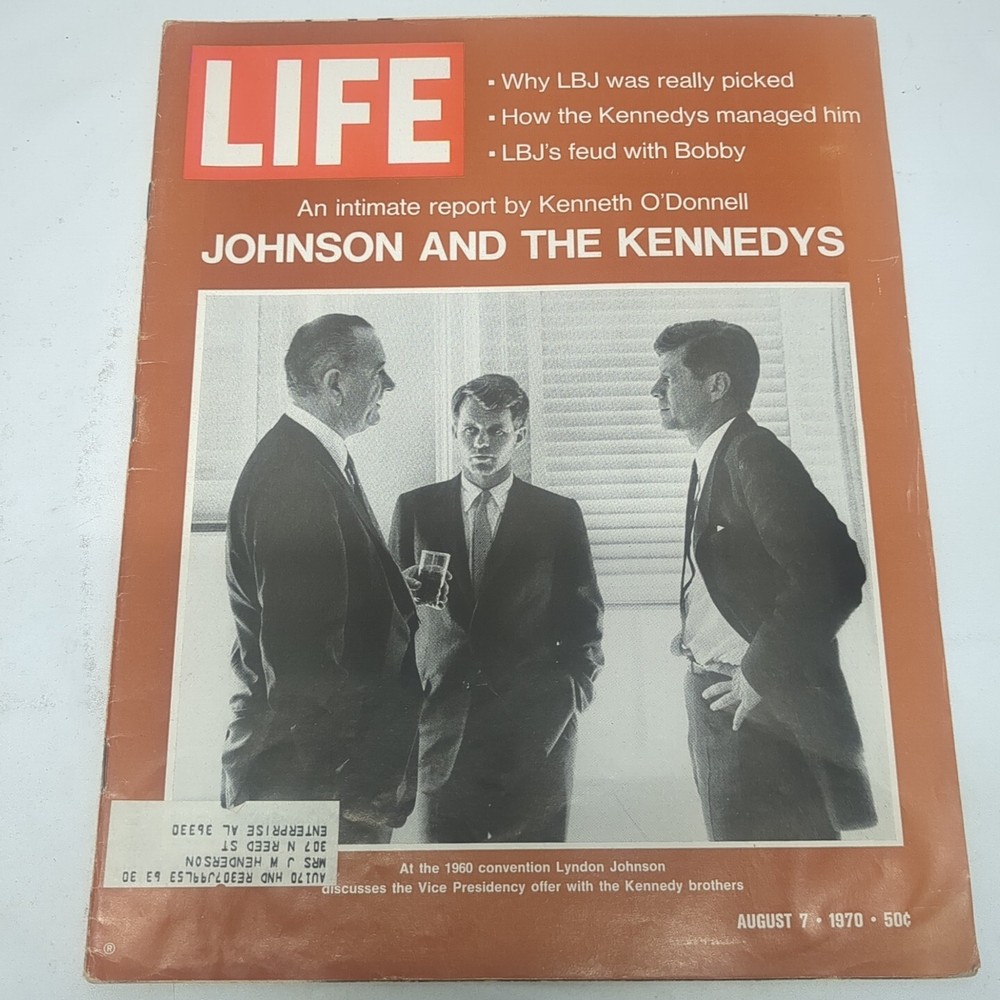 1970-LIFE- VINTAGE Johnson And The Kennedy's Aug 7