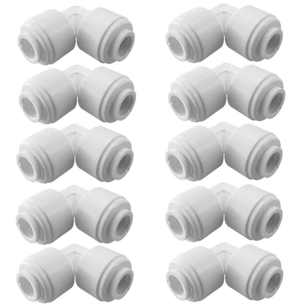 PureSec 1/4 RO Tubing Elbow Connector 90 degree 1/4 Water Line Fittings 1/4 P...