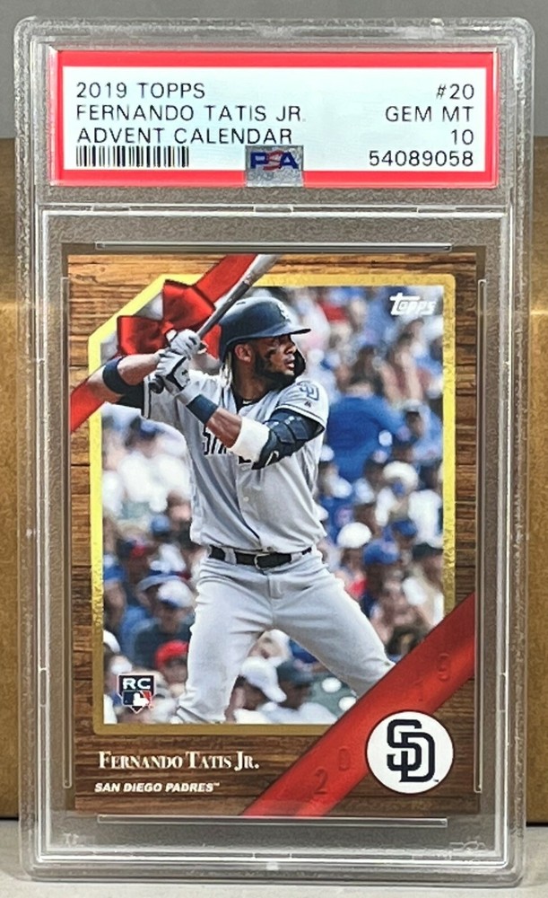 2019 TOPPS ADVENT CALENDAR #20 FERNANDO TATIS JR. PSA 10 GEM MINT PADRES ROOKIE