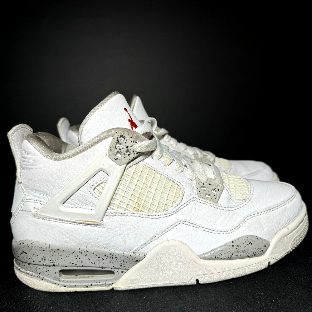 Size 6 - Nike Air Jordan 4 Retro GS White Oreo Men's Shoes - Ships Now